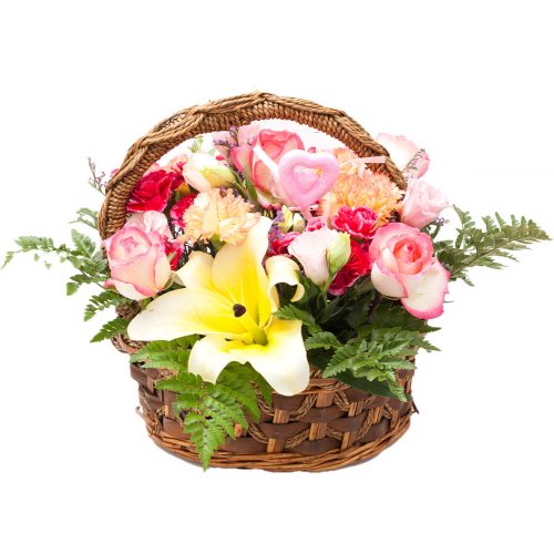 Цветочная композиция в корзине «Рай»