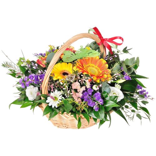 Цветочная композиция в корзине «Мегамикс»