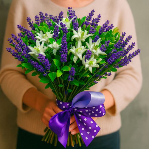 Букет цветов «Эдельвейсовый сон»