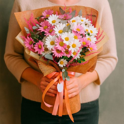 Букет цветов «Весенние огоньки»