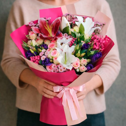 Флористический букет «Фантазийный город»