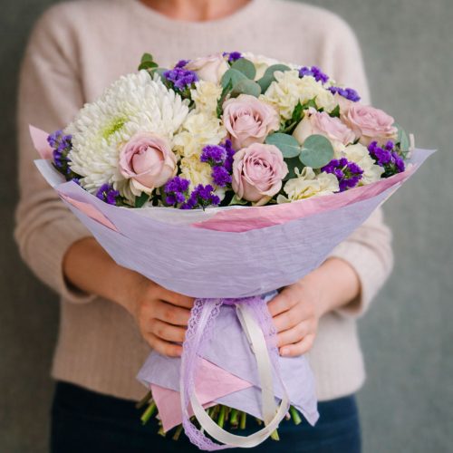 Флористический букет «Лавандовый бриз»